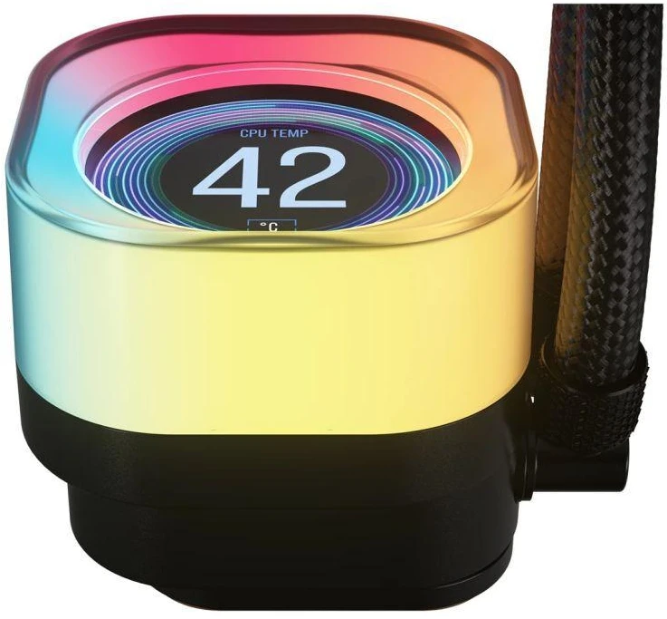 Corsair iCUE LINK TITAN 360 RX LCD procesoriaus viskas viename skysčio aušintuvas 12 cm Juodas 1 vnt.
