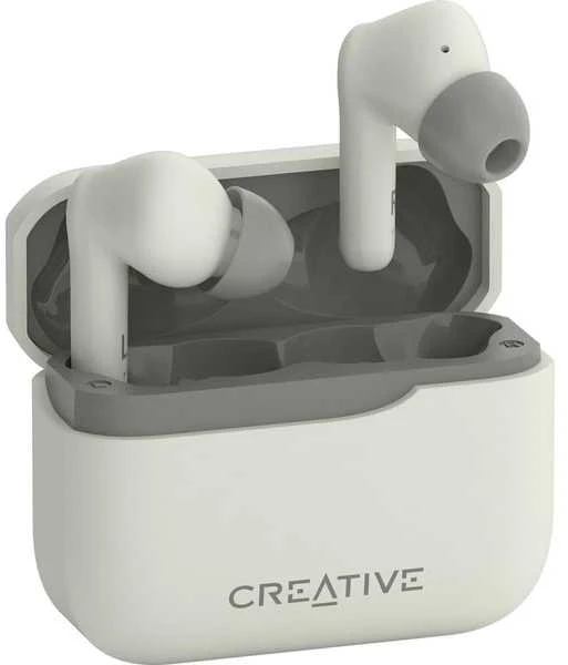Creative Zen Air Plus belaidės ausinės kreminės Bluetooth 5.3 ANC