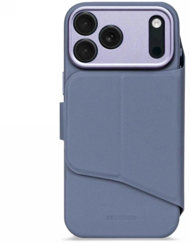 Decoded Tekstūrinio silikono Nuimamas Dėklas-Piniginė su MagSafe iPhone 17 Pro Max – Mėlynas