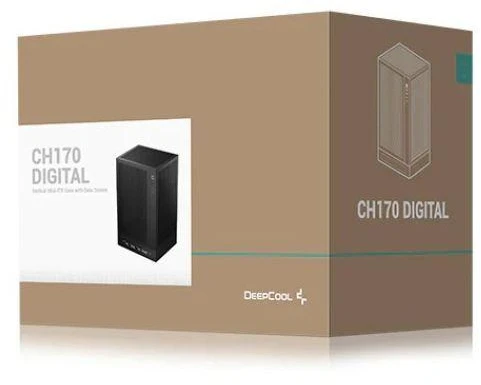 Žaidimų kompiuterio korpusas Deepcool CH170 DIGITAL | Juodas | Mini ITX | ATX PS2 | Be maitinimo šaltinio