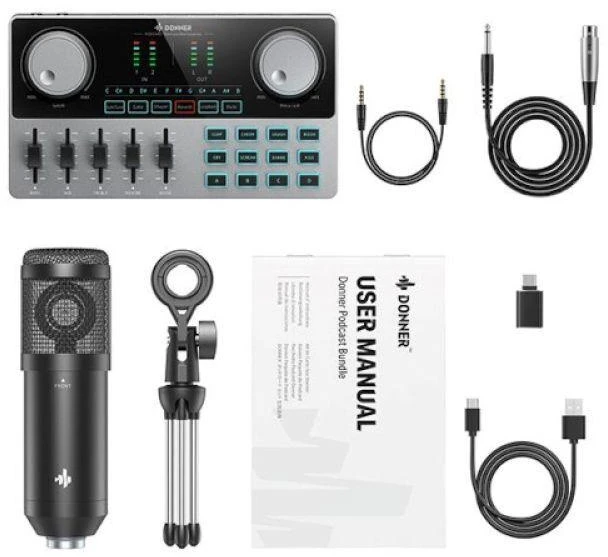 Donner Podcast Bundle komplektas podcast su mikrofonu
