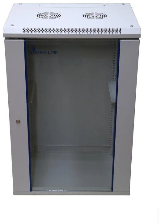 EXTRALINK 18U 600X600 ant sienos montuojama spintelė pilka