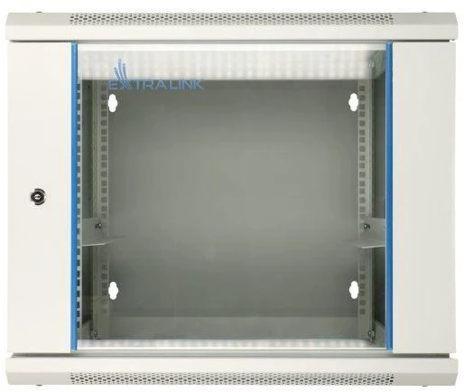 EXTRALINK 9U 600X600 AZH sieninė spintelė sūpynės tipo pilka