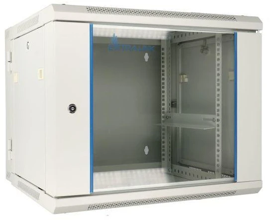 EXTRALINK 9U 600X600 AZH sieninė spintelė sūpynės tipo pilka
