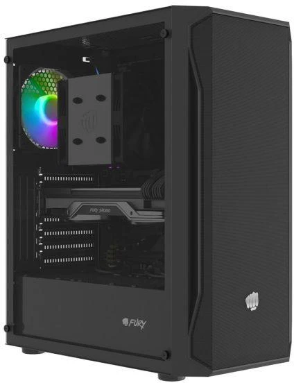 Ausinės FURY KOMPIUTERIO KORPUSAS FURY SHOBO RGB MIDI TOWER SU LANGU Juodas