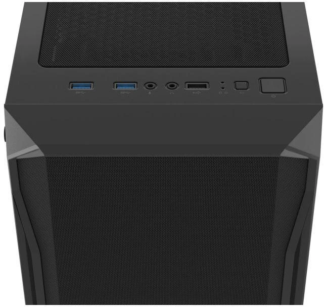 Ausinės FURY KOMPIUTERIO KORPUSAS FURY SHOBO RGB MIDI TOWER SU LANGU Juodas
