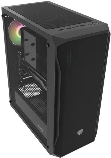 Ausinės FURY KOMPIUTERIO KORPUSAS FURY SHOBO RGB MIDI TOWER SU LANGU Juodas