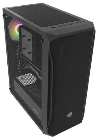 Ausinės FURY KOMPIUTERIO KORPUSAS FURY SHOBO RGB MIDI TOWER SU LANGU Juodas