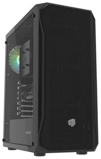 Ausinės FURY KOMPIUTERIO KORPUSAS FURY SHOBO RGB MIDI TOWER SU LANGU Juodas