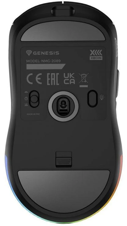 Ausinės GENESIS Zircon XIII Žaidimų pelė Ambididextriška RF Belaidė + USB Type-C Optinė 26000 DPI