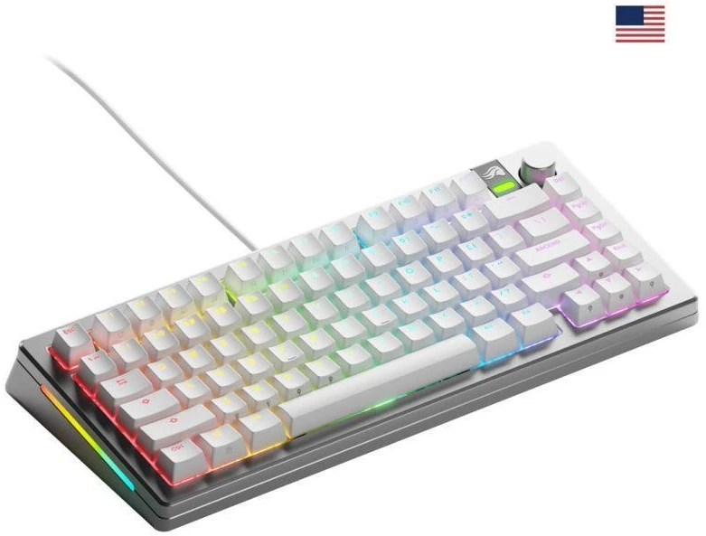 Glorious GMMK 3 Pro 75 % Custom žaidimų klaviatūra – Pre-Built, ANSI US išdėstymas, Fox Switches, sidabro spalvos