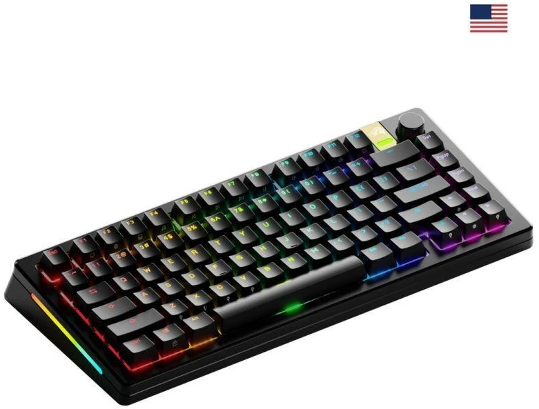 Glorious GMMK 3 Pro HE belaidė 75 % žaidimų klaviatūra – Pre-Built, ANSI US išdėstymas, Fox HE Switches, juodos spalvos