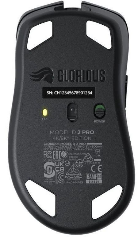 Pelė Glorious Model D 2 PRO belaidė, 4K/8K Polling – juodos spalvos