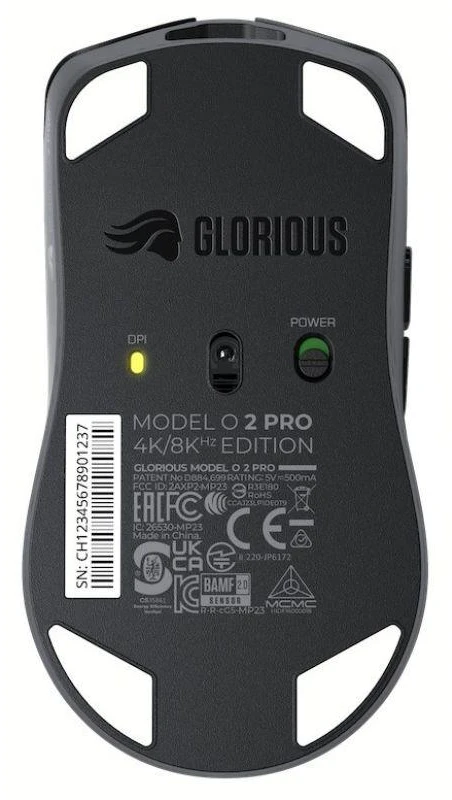 Pelė Glorious Model O 2 PRO belaidė, 4K/8K Polling – juodos spalvos