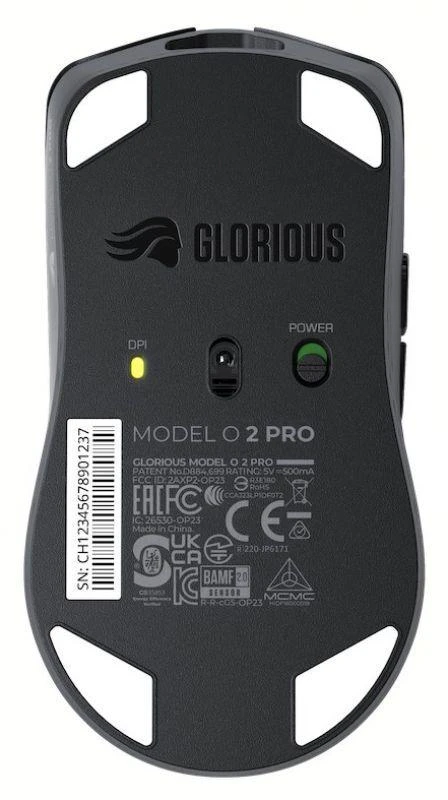 Pelė Glorious Model O 2 PRO belaidė, 1K Polling – juodos spalvos