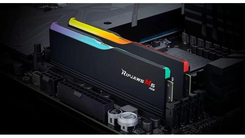 Ausinės G.SKILL RIPJAWS M5 RGB DDR5 2X16GB 6000MHz CL36-36 JUODA F5-6000J3636F16GX2-RM5RK