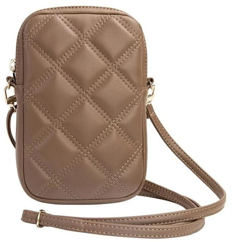 Guess krepšys su užtrauktuku Quilted 4G (GUWBZPSQSSGW) rudos spalvos
