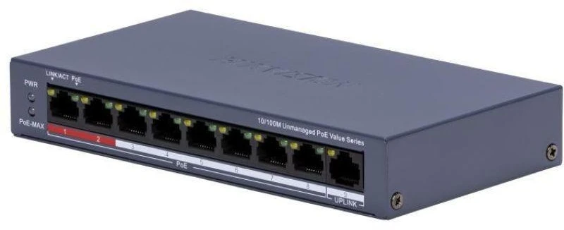 Šakotuvas Switch Hikvision DS-3E0109P-E/M(C)