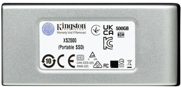 Išorinis kietasis diskas SSD Kingston XS2000 (1TB; USB 3.2; Sidabrinė; SXS2000/1000G)