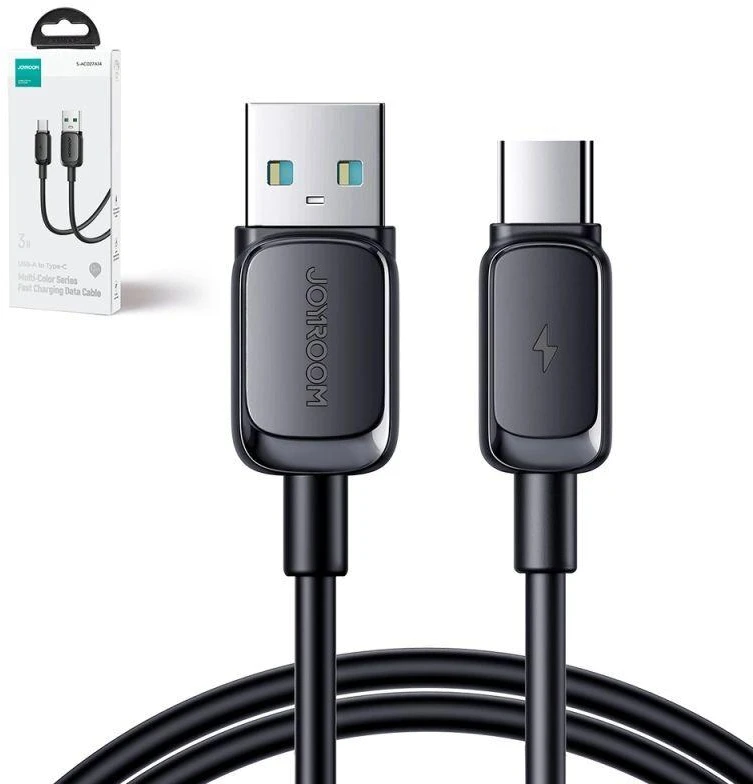 Joyroom Daugiaspalvių serijos A14 USB-A / USB-C 3A kabelis 1.2 m - Juodas