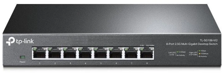 Ausinės Jungiklis TP-Link TL-SG108-M2