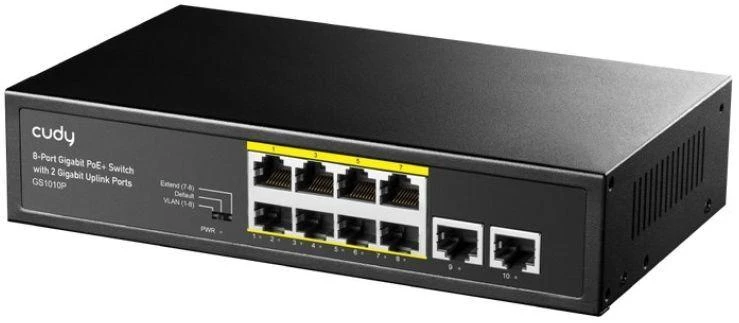 Šakotuvas 8 prievadų komutatorius CUDY GS1010P
