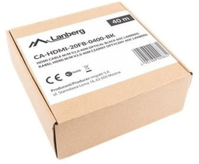 LANBERG HDMI v2.0 M/M cable 40m optical AOC juodas