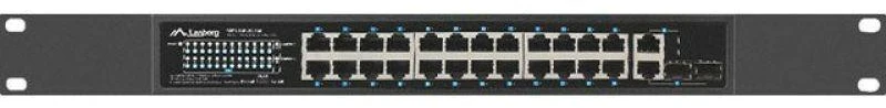 Šakotuvas LANBERG Switch Rack 19 colių RSFE-24P-2C-360 24x 100Mb PoE+ 2x Combo Gigabit 360W