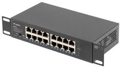Ausinės LANBERG JUNGIKLIS RSGE-16 RACK 10"/19" (16 PRIEVADŲ, 1GB)