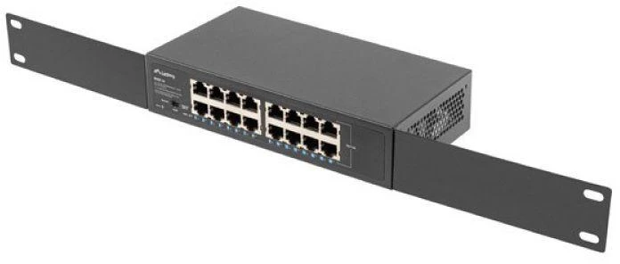 Ausinės LANBERG JUNGIKLIS RSGE-16 RACK 10"/19" (16 PRIEVADŲ, 1GB)