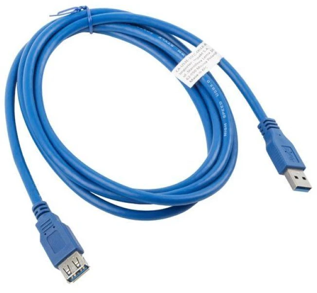 LANBERG CA-US3E-10CC-0018-B extension cable USB 3.0 AM-AF 1.8m mėlynas