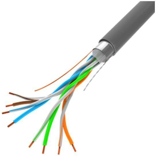 Kabelis FTP Lanberg LCF5-10CC-0305-S (F/UTP, RJ45 - F/UTP, RJ45 , F/UTP, 305m, 5e, pilka spalva)