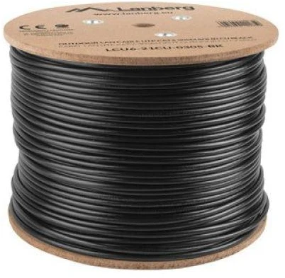 Tinklo Kabelis - Lanberg LCU6-21CU 305 m Cat6 U/UTP Juodas