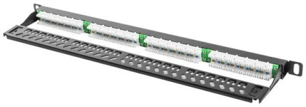 LANBERG PPU5-0024-B Patch Panel 24 port 0.5U cat. 5e juodas