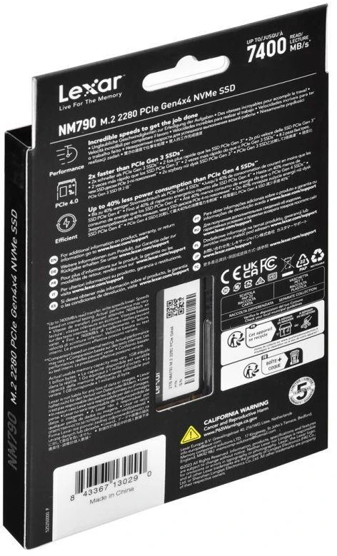 Ausinės Lexar NM790 2TB M.2 PCIe NVMe SSD