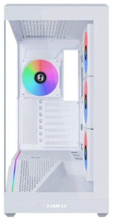 Lian Li Vector V100 PC-kompiuterio korpusas, Midi-Tower, ATX, RGB, Tempered Glass – baltos spalvos
