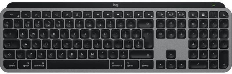 Belaidė klaviatūra „Logitech MX Keys S for Mac“, 100 % (pilno dydžio), grafito spalvos su foniniu apšvietimu