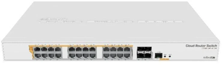 Šakotuvas Mikrotik CRS328-24P-4S+RM tinklo komutatorius Valdomas L2/L3 Gigabit Ethernet (10/100/1000) Maitinimas per Eternetą (PoE) 1U Balta