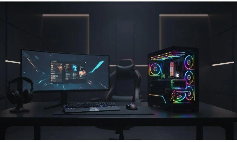 Ausinės MODECOM VOLCANO STELLAR PLUS ARGB MIDI 5F Juodas KORPUSAS