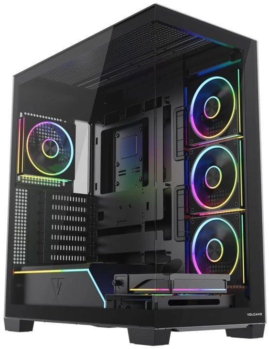 Ausinės MODECOM VOLCANO STELLAR PLUS ARGB MIDI 5F Juodas KORPUSAS