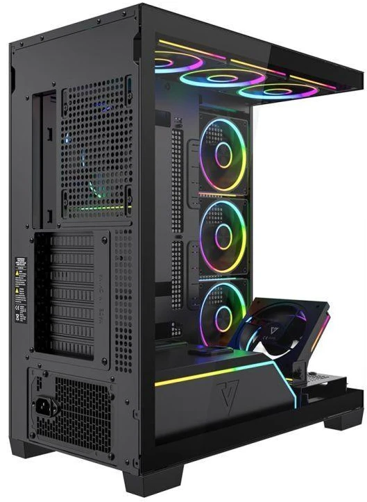 Ausinės MODECOM VOLCANO STELLAR PLUS ARGB MIDI 8F Juodas KORPUSAS