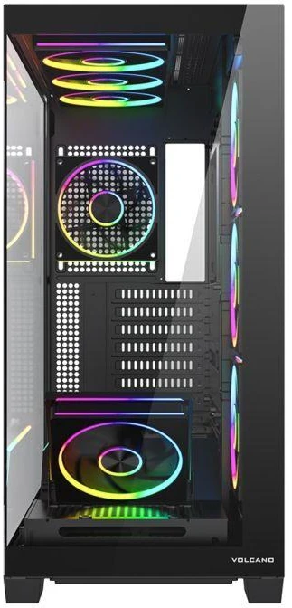 Ausinės MODECOM VOLCANO STELLAR PLUS ARGB MIDI 8F Juodas KORPUSAS