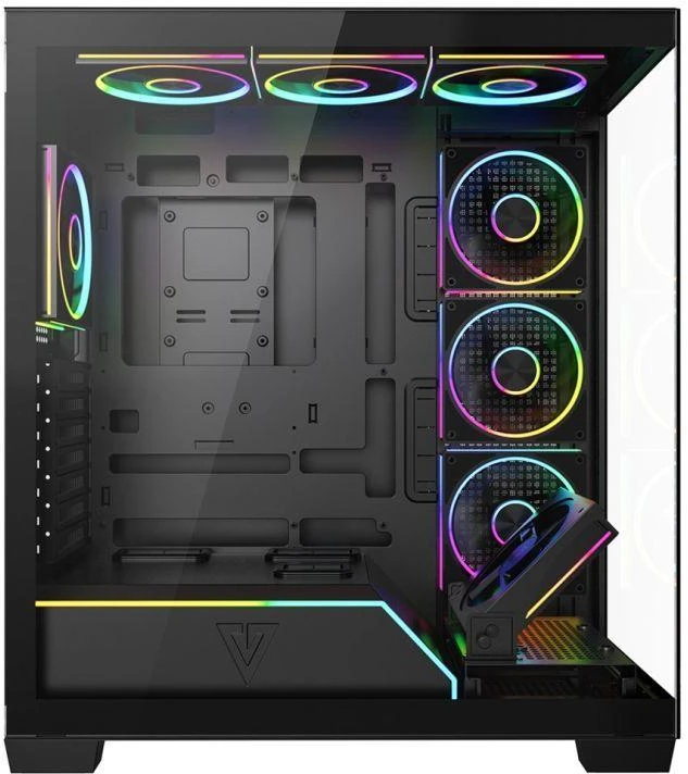 Ausinės MODECOM VOLCANO STELLAR PLUS ARGB MIDI 8F Juodas KORPUSAS