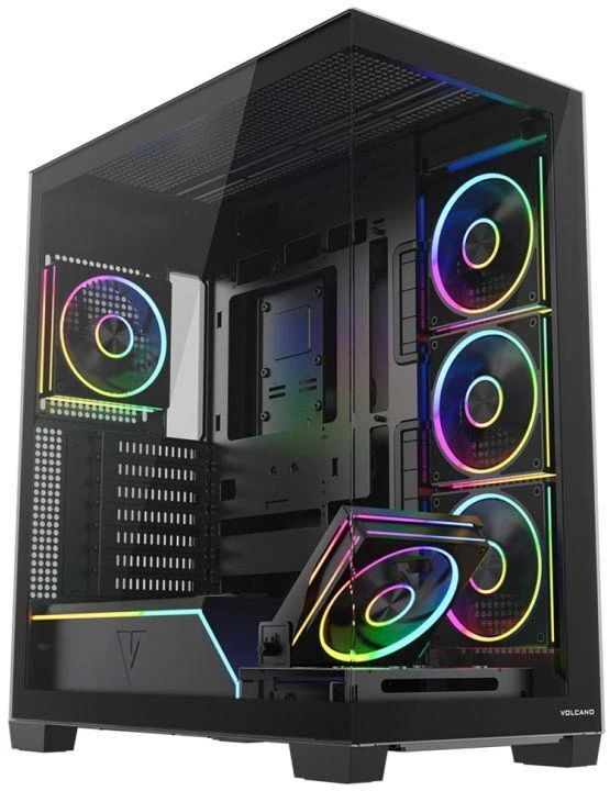 Ausinės MODECOM VOLCANO STELLAR PLUS ARGB MIDI 5F Juodas KORPUSAS