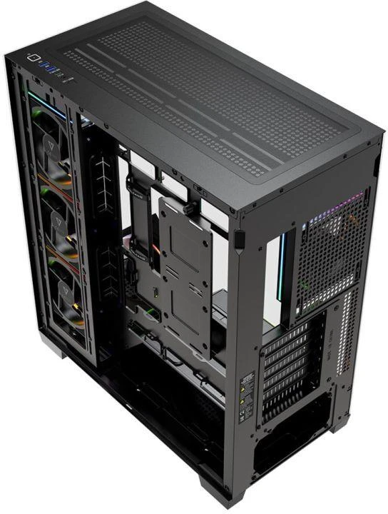 Ausinės MODECOM VOLCANO STELLAR PLUS ARGB MIDI 5F Juodas KORPUSAS