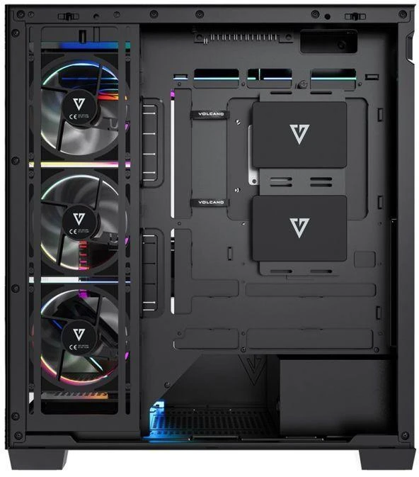 Ausinės MODECOM VOLCANO STELLAR PLUS ARGB MIDI 8F Juodas KORPUSAS