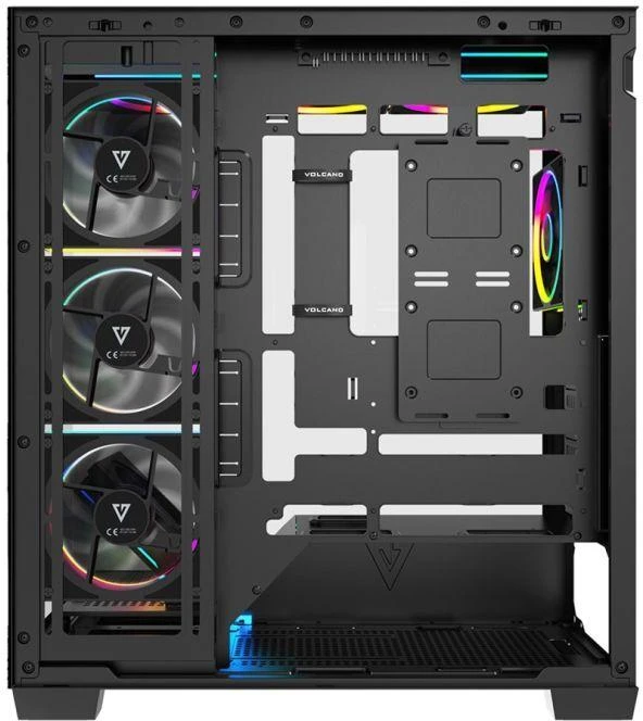 Ausinės MODECOM VOLCANO STELLAR PLUS ARGB MIDI 8F Juodas KORPUSAS