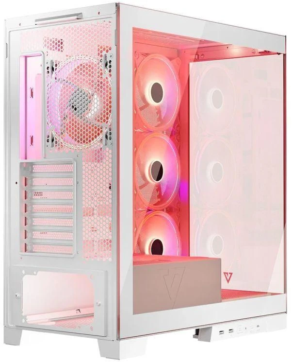 Ausinės MODECOM VOLCNO SPACE APEX ARGB MIDI baltas korpusas