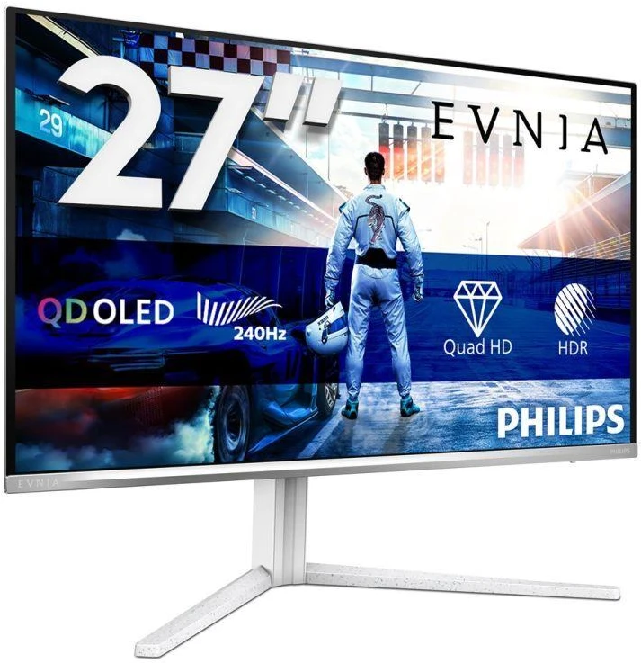 Monitorius Philips | 27M2N6501L/00 | 27 " | QD-OLED | 16:9 | 240 Hz | 0.03 ms | 2560 x 1440 pikselių | 400 cd/m² | HDMI jungtys quantity 2 | Baltas
