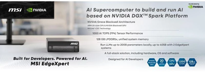 MSI EdgeXpert NVIDIA GB10 | RAM 128GB | 4TB SSD